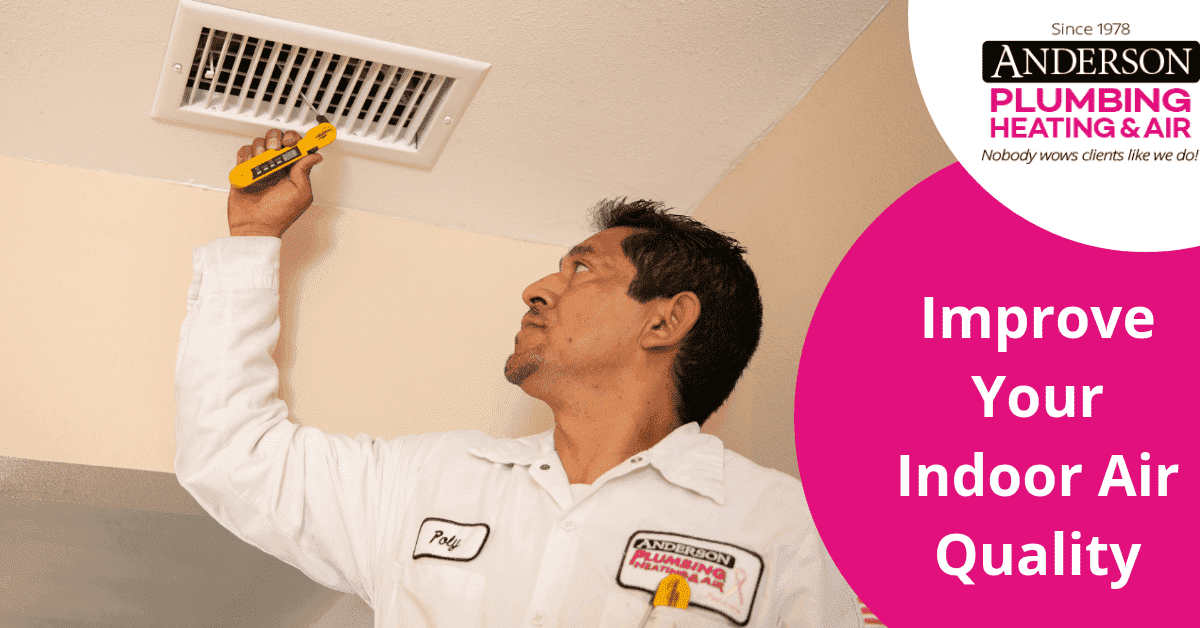 HVAC technician inspecting an air vent